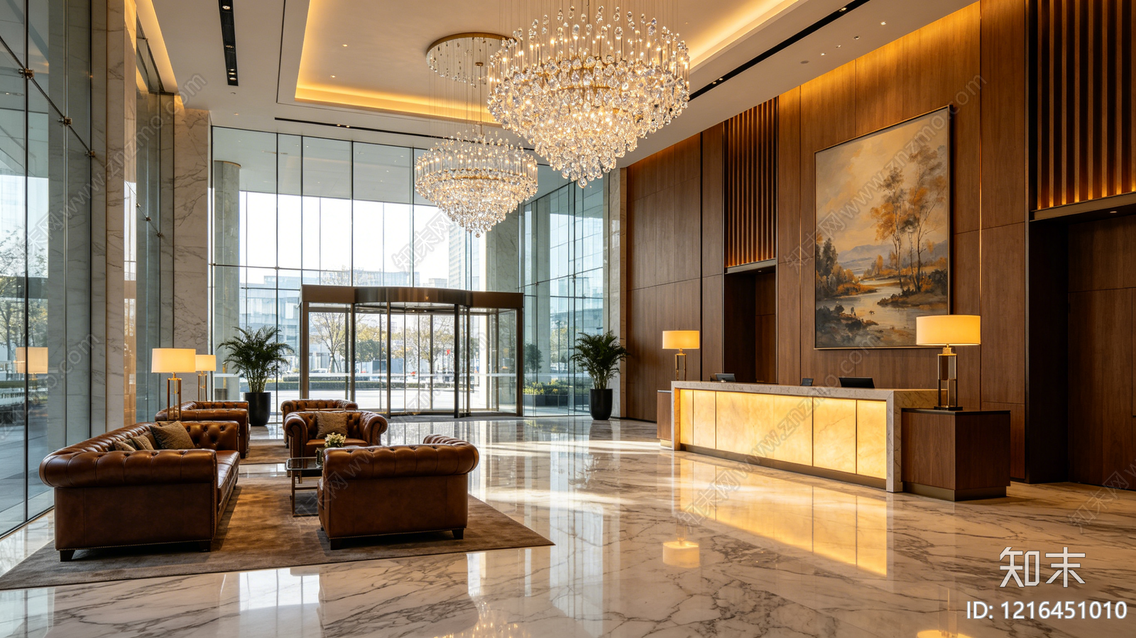 现代酒店贴图下载【ID:1216451010】