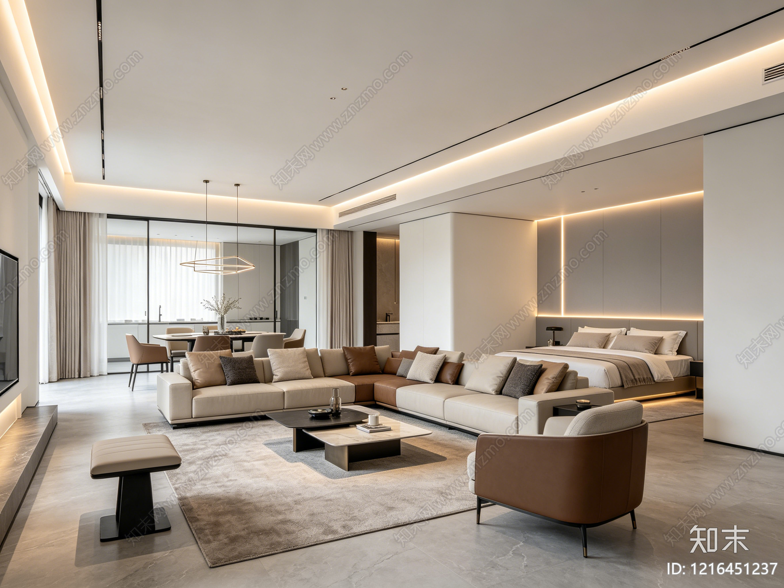 现代客厅贴图下载【ID:1216451237】