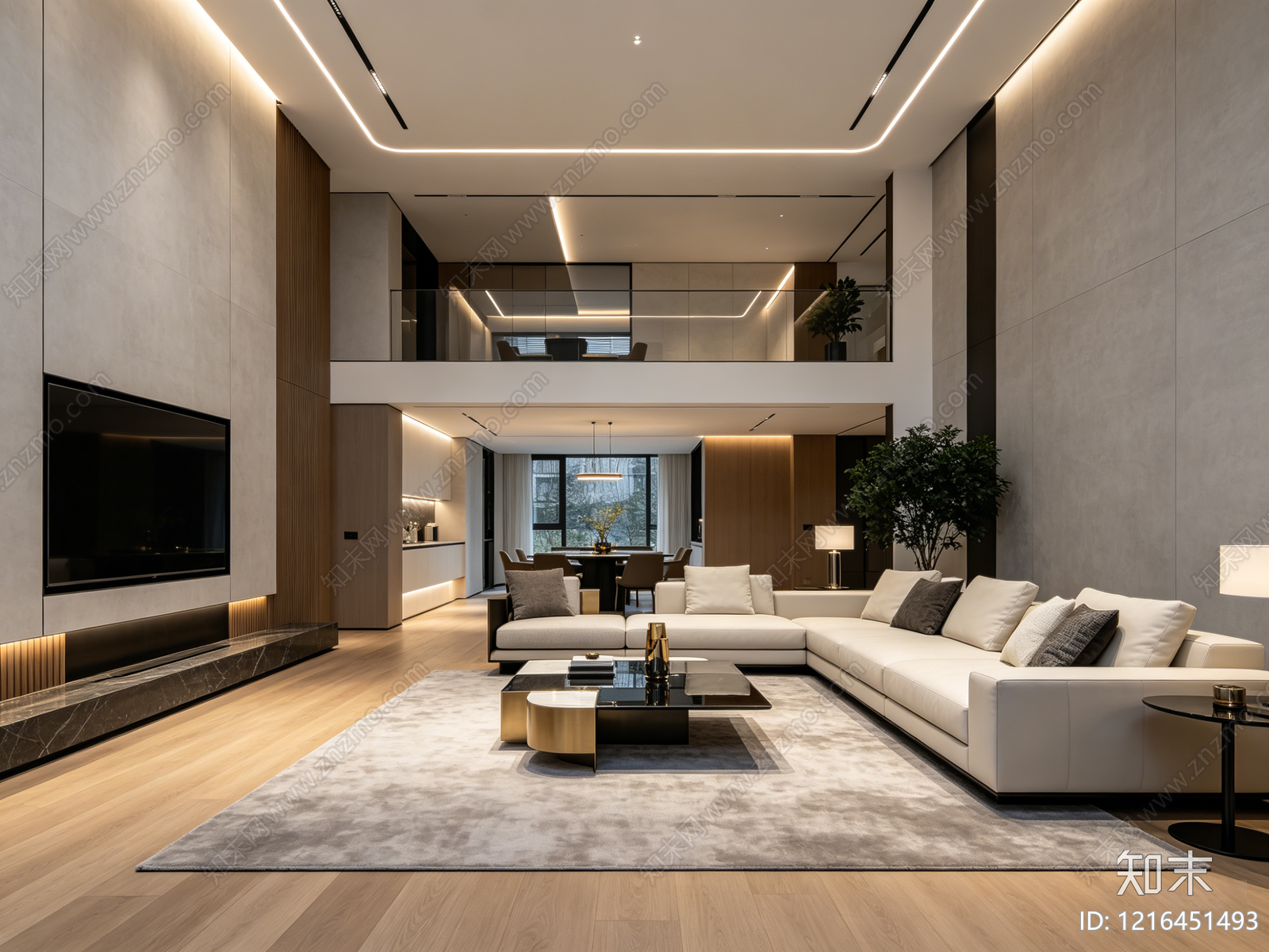 现代客厅贴图下载【ID:1216451493】