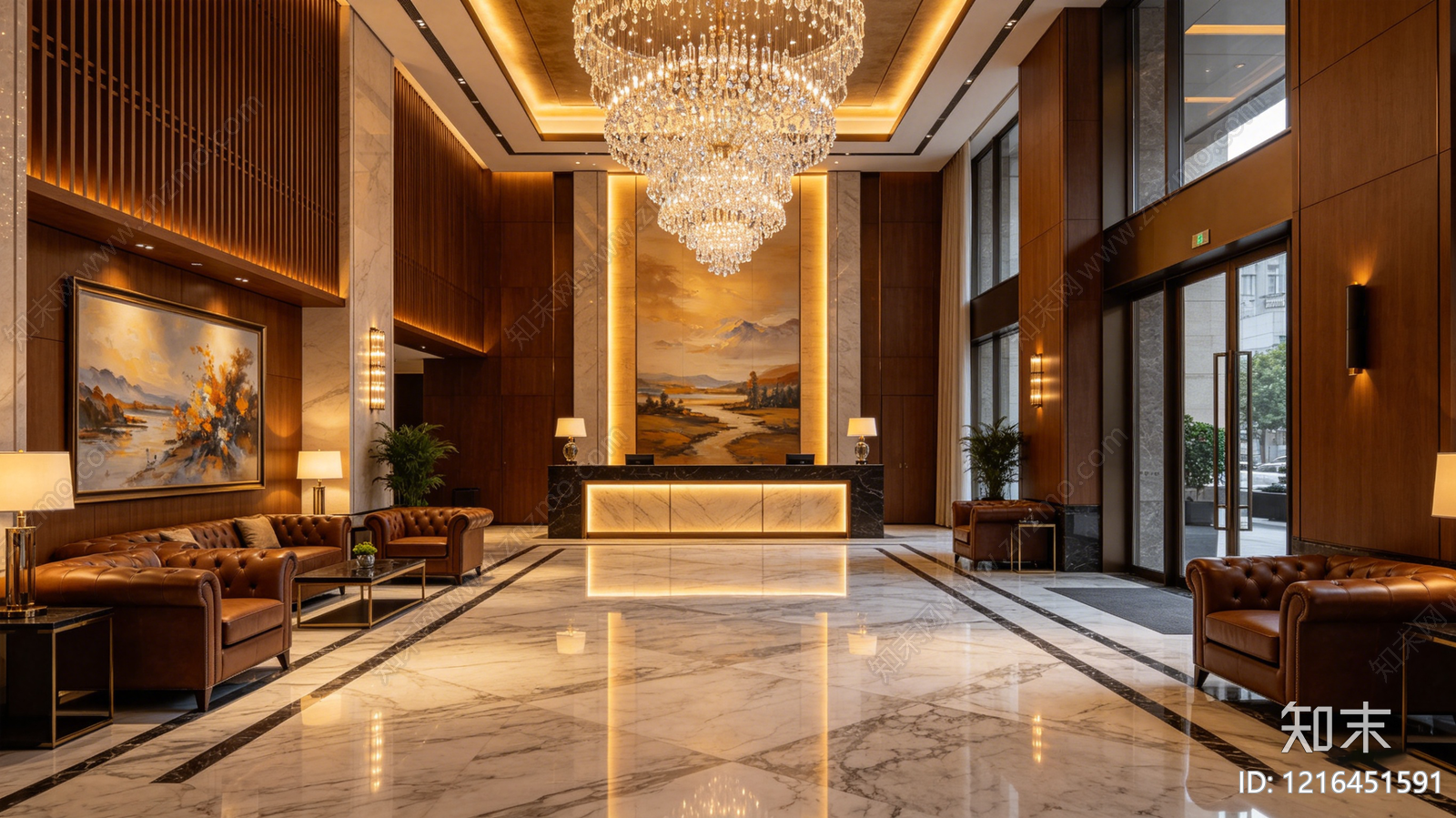 现代酒店贴图下载【ID:1216451591】