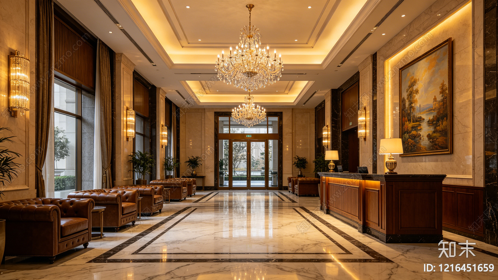 现代酒店贴图下载【ID:1216451659】