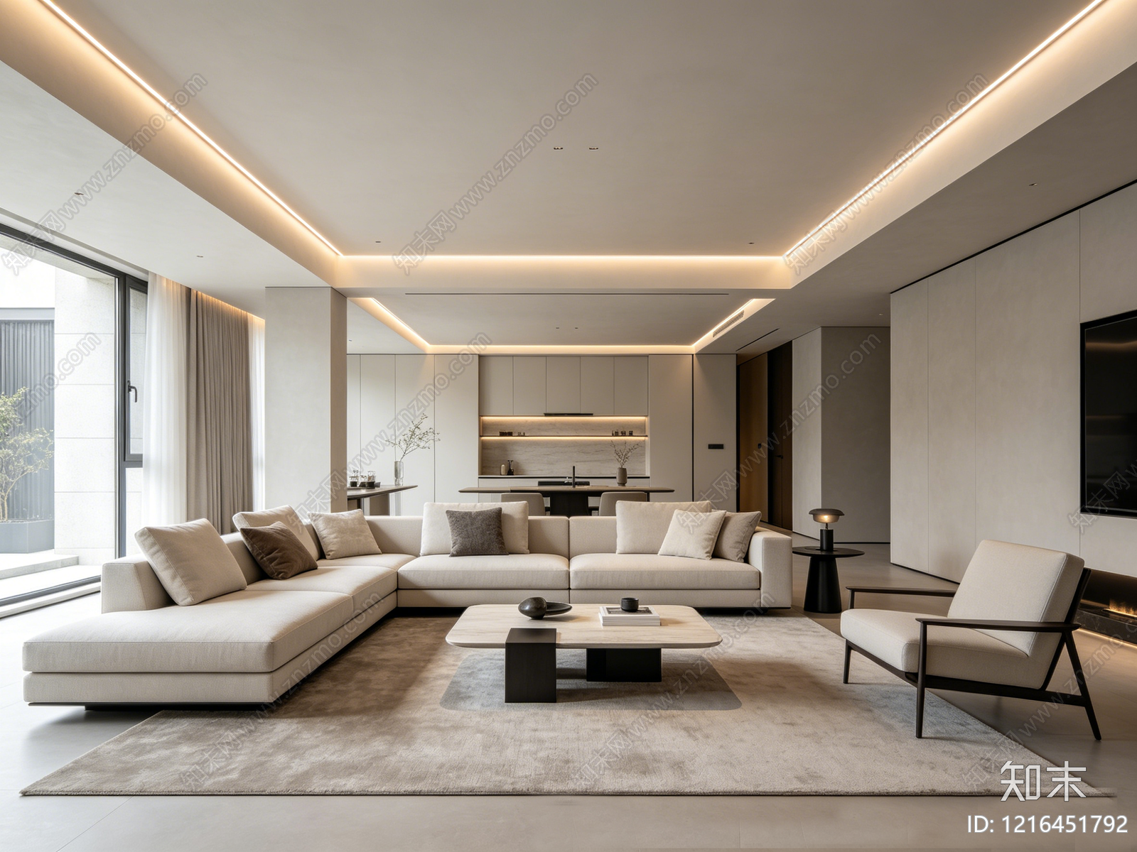 现代客厅贴图下载【ID:1216451792】