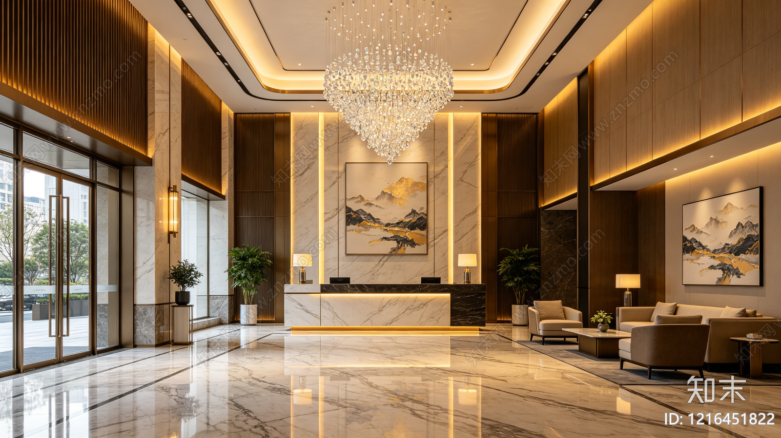现代酒店贴图下载【ID:1216451822】