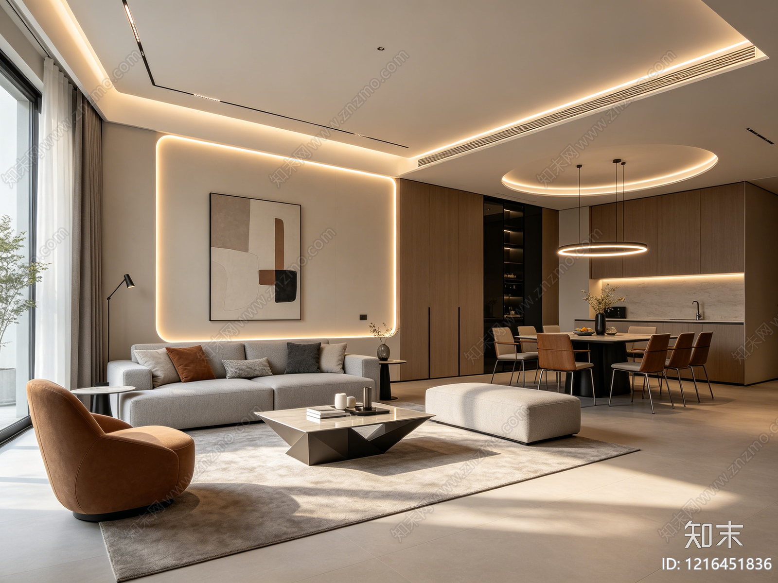 现代客厅贴图下载【ID:1216451836】