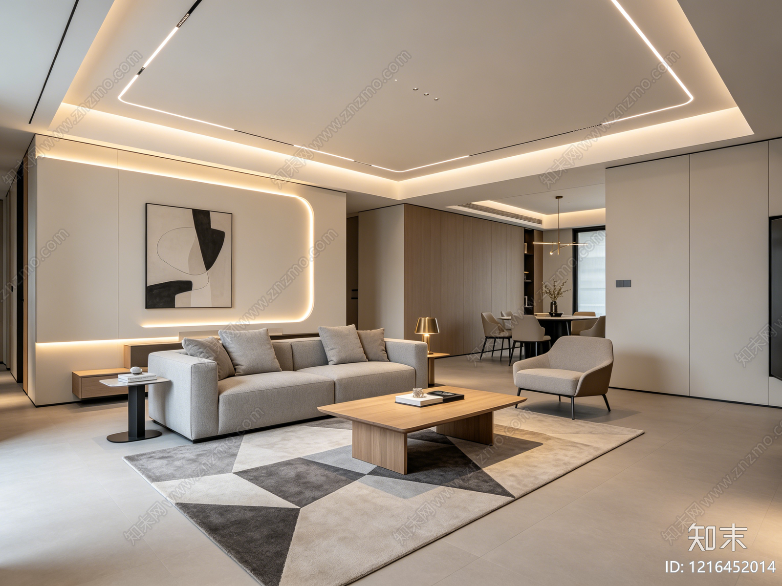 现代客厅贴图下载【ID:1216452014】