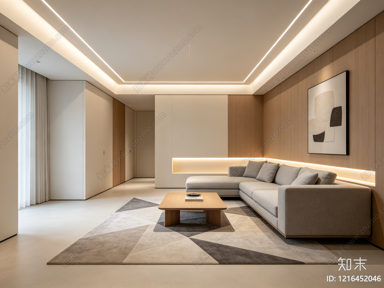 现代客厅贴图下载【ID:1216452046】