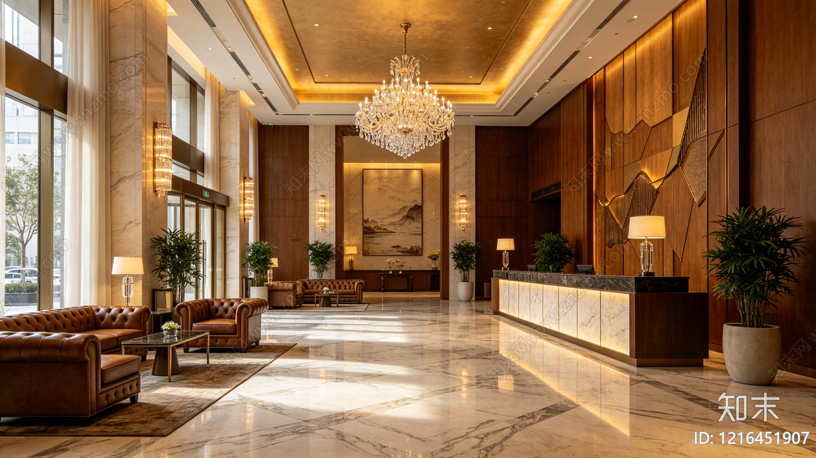 现代酒店贴图下载【ID:1216451907】