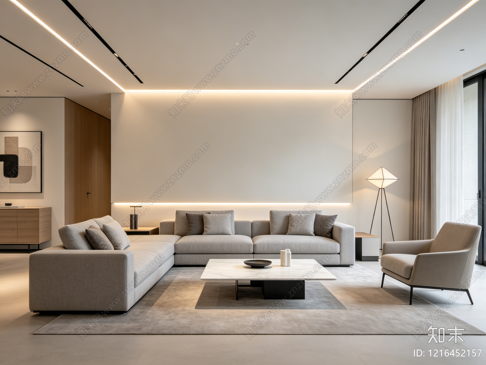 现代客厅贴图下载【ID:1216452157】