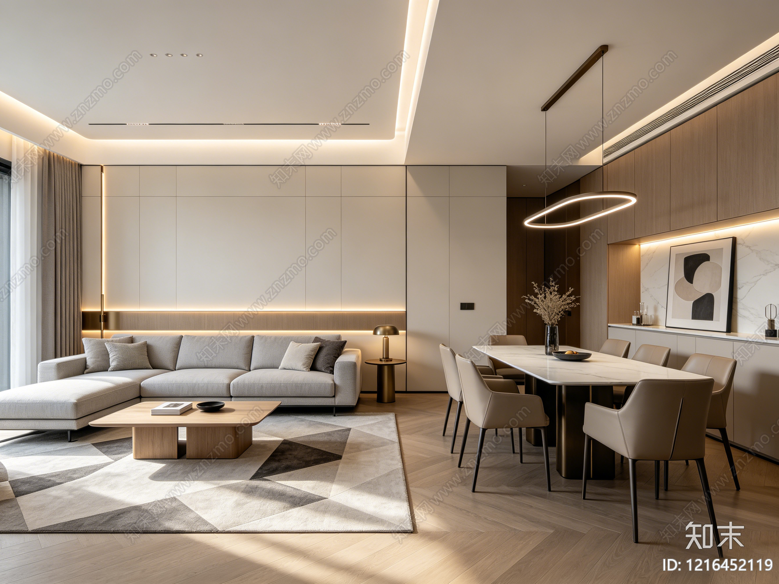 现代客厅贴图下载【ID:1216452119】