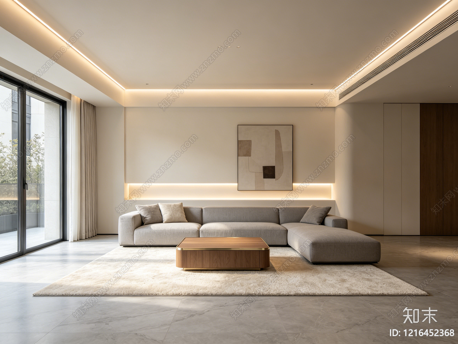现代客厅贴图下载【ID:1216452368】