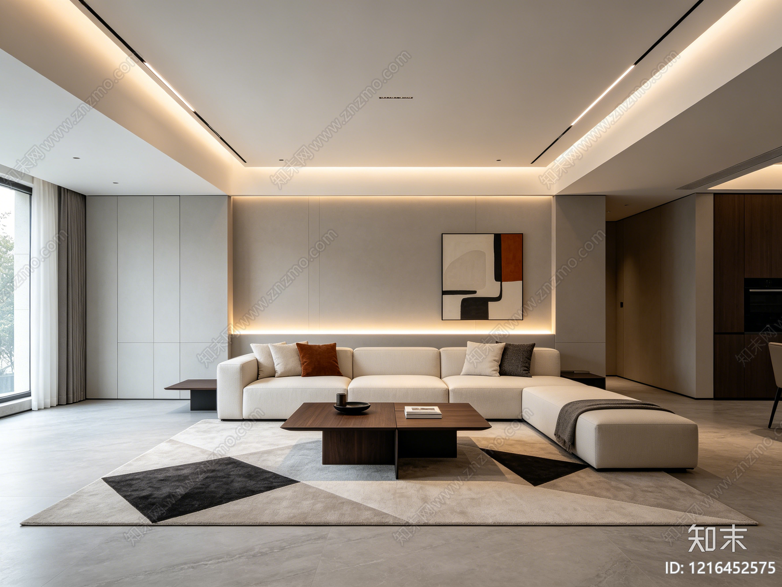 现代客厅贴图下载【ID:1216452575】