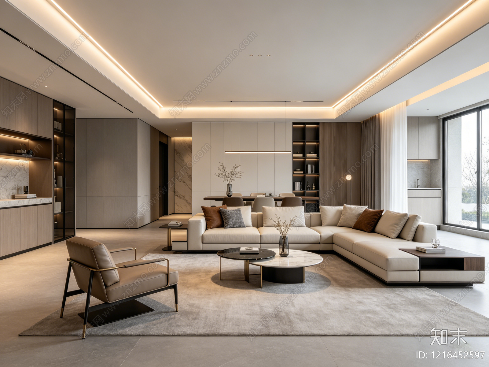现代客厅贴图下载【ID:1216452597】