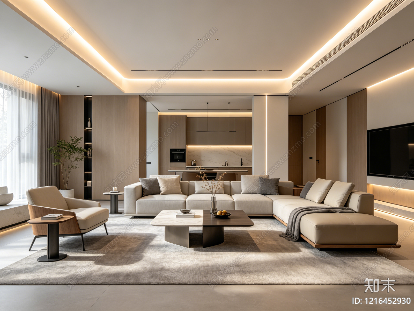 现代客厅贴图下载【ID:1216452930】
