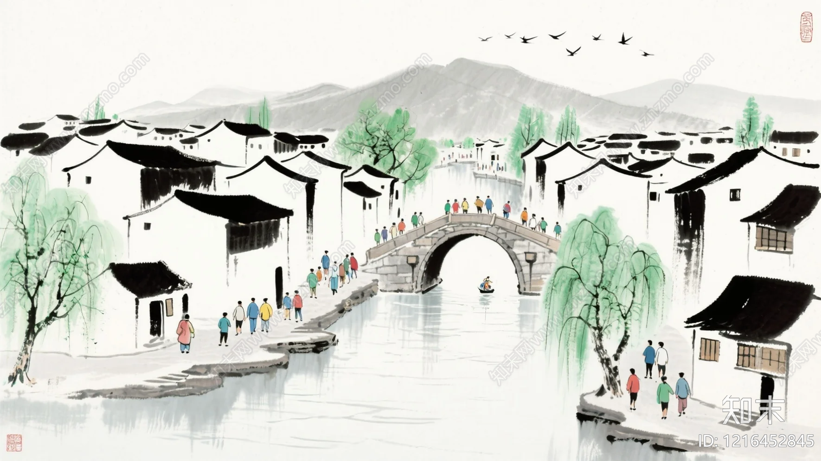 山水贴图下载【ID:1216452845】