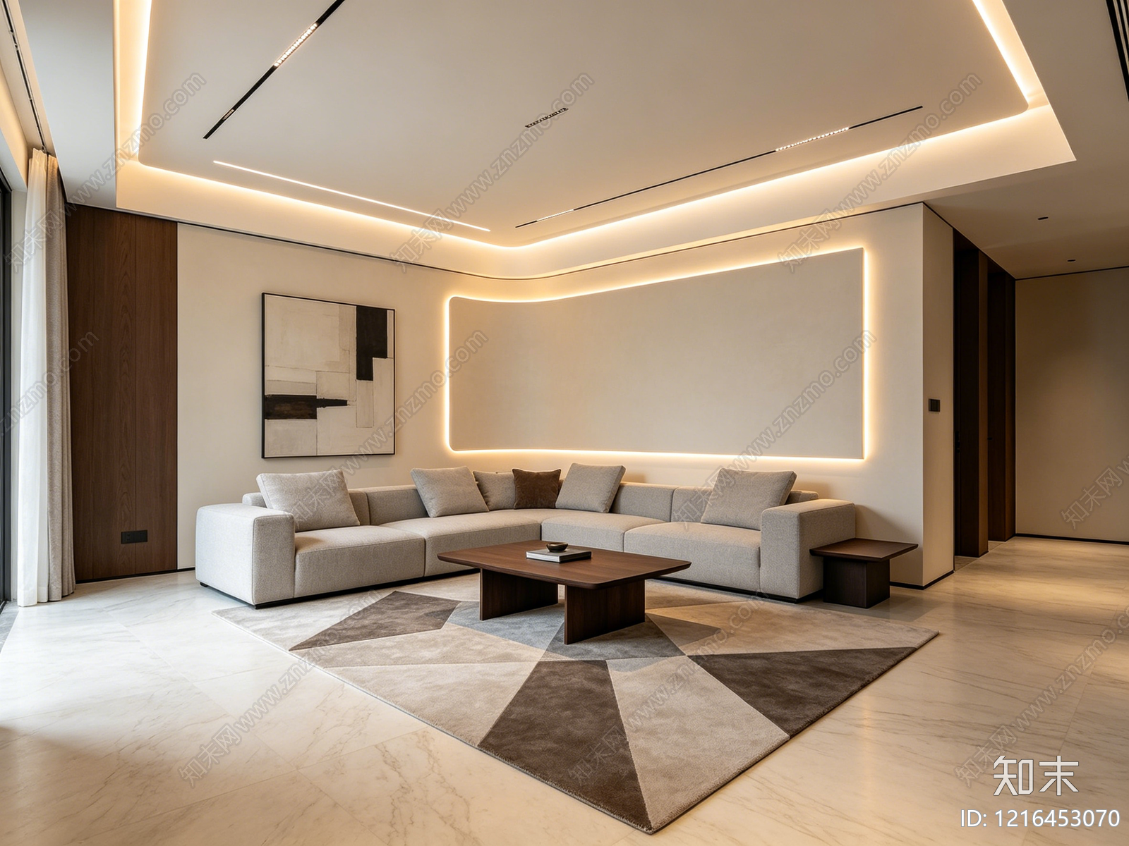 现代客厅贴图下载【ID:1216453070】
