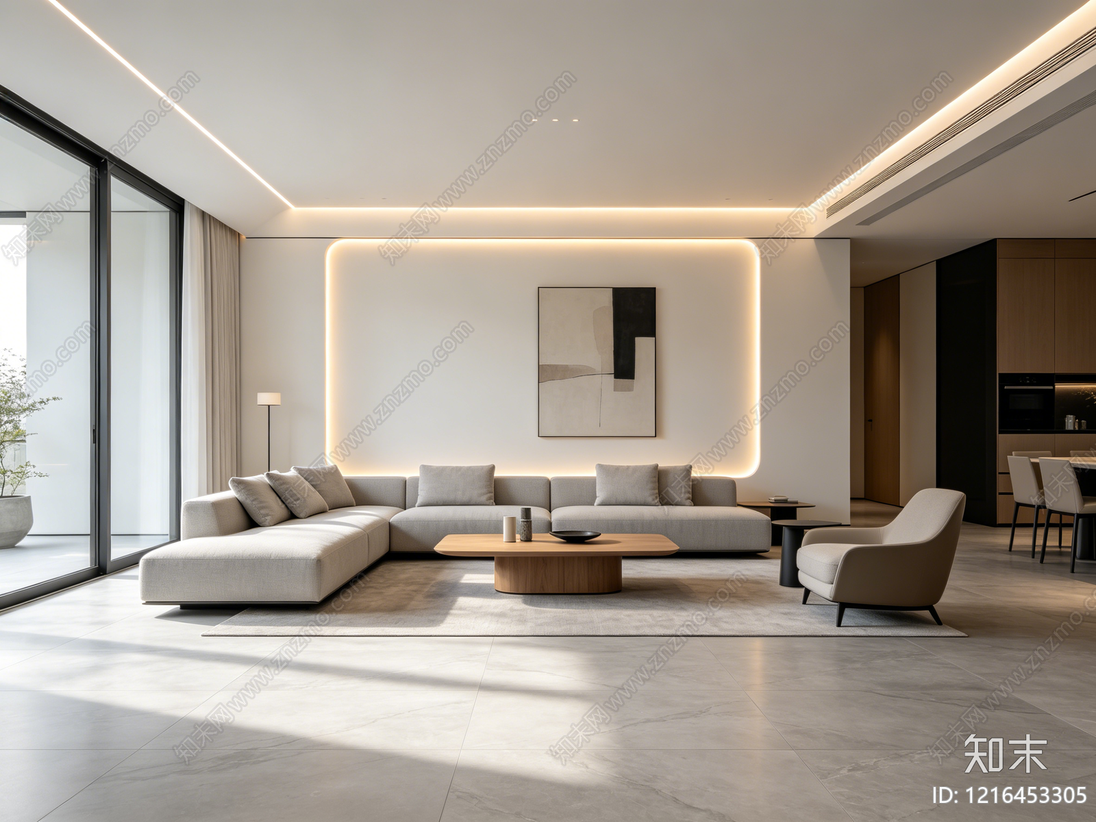 现代客厅贴图下载【ID:1216453305】