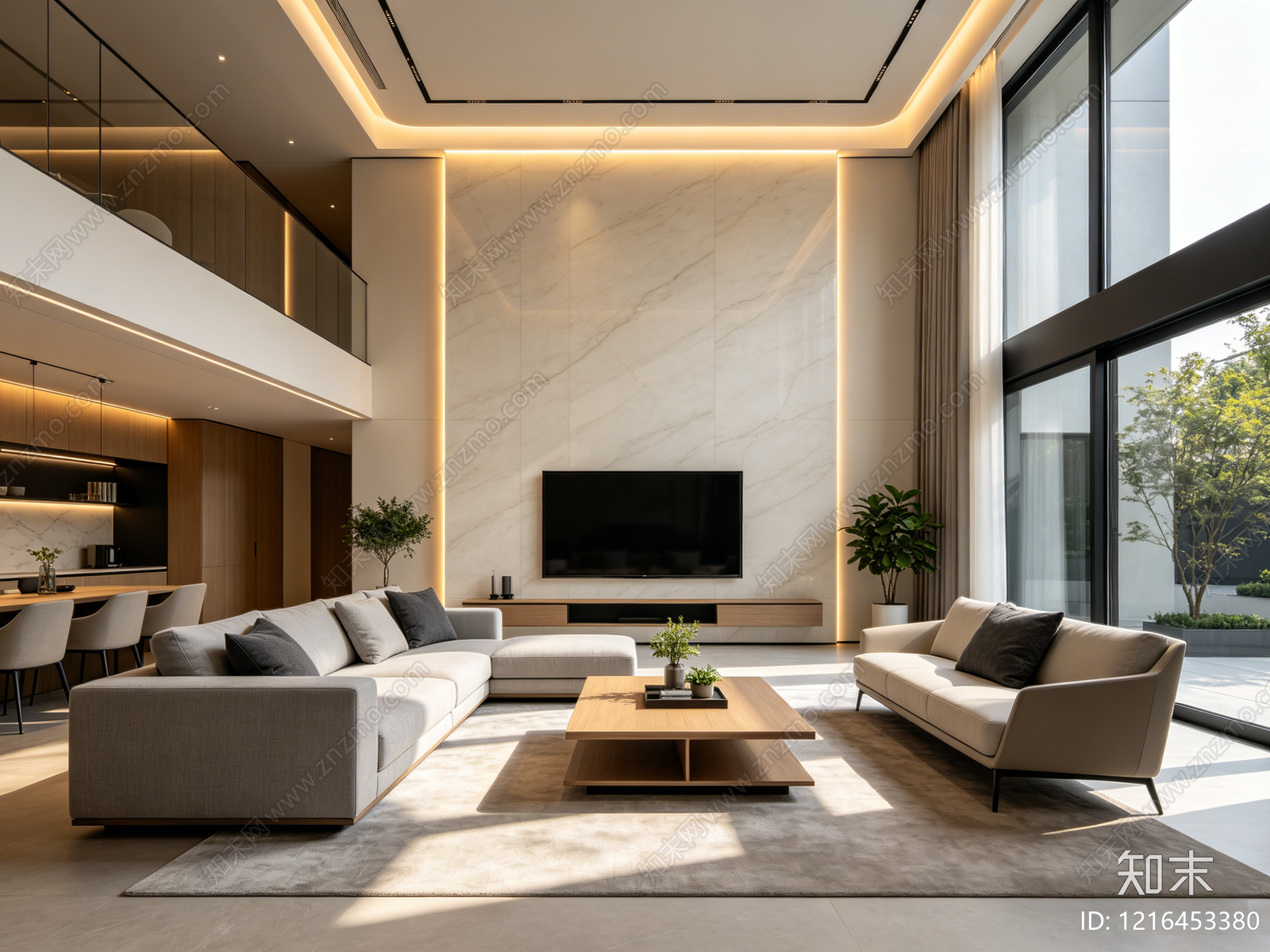 现代客厅贴图下载【ID:1216453380】