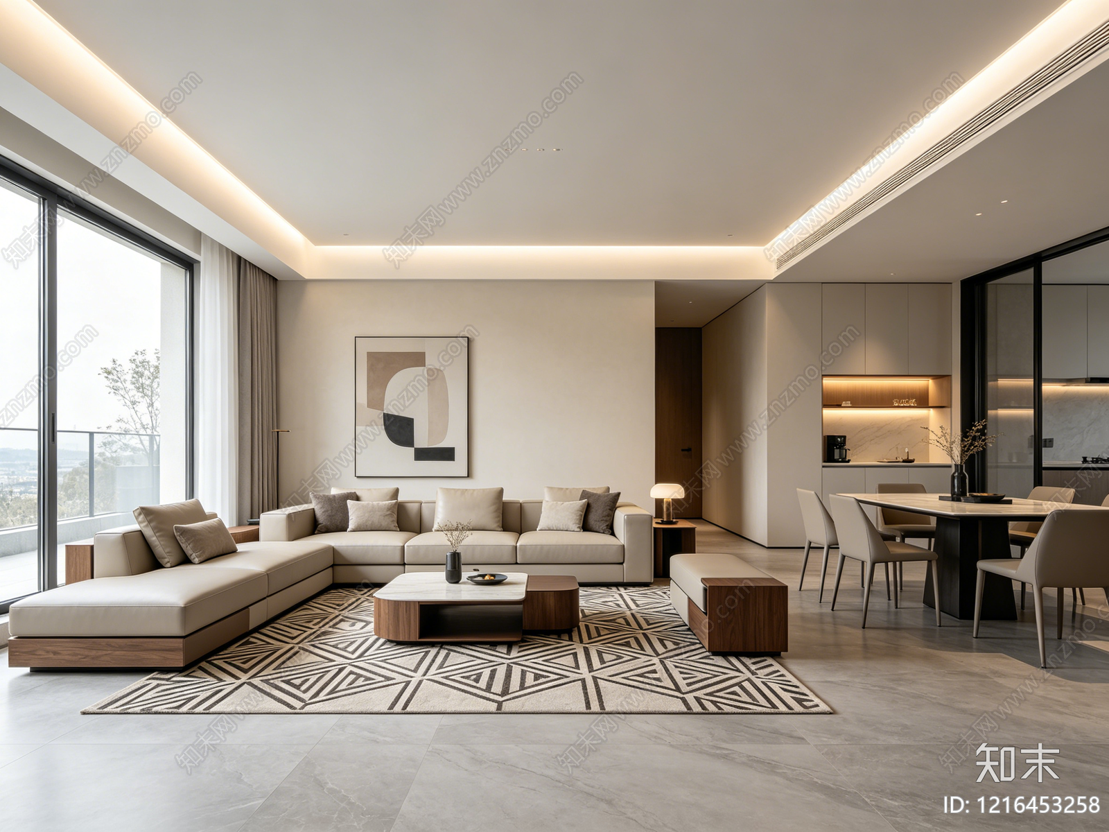现代客厅贴图下载【ID:1216453258】