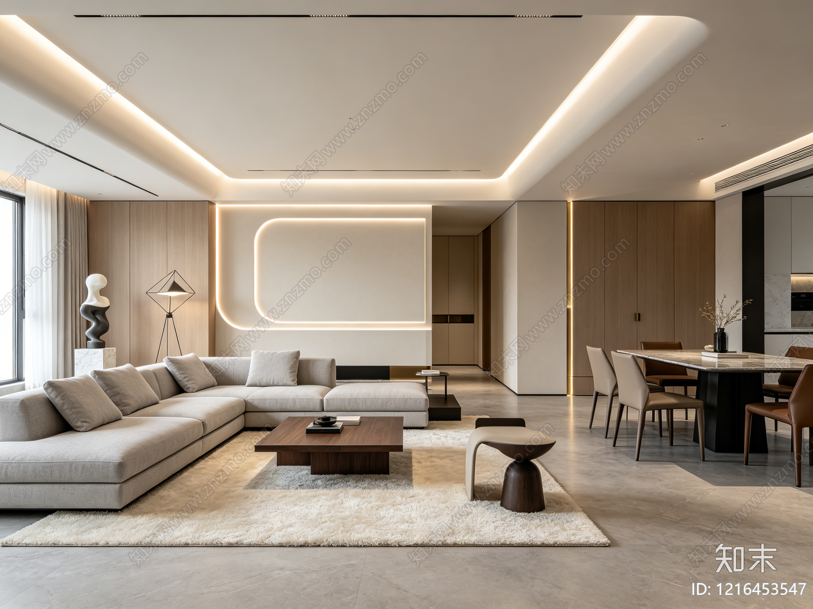 现代客厅贴图下载【ID:1216453547】