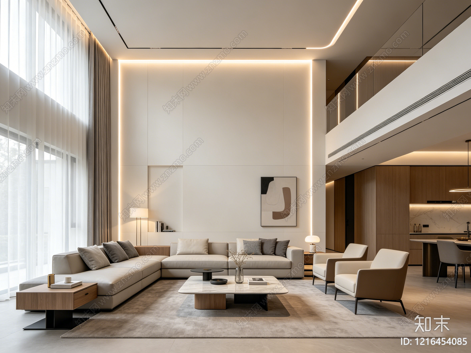 现代客厅贴图下载【ID:1216454085】