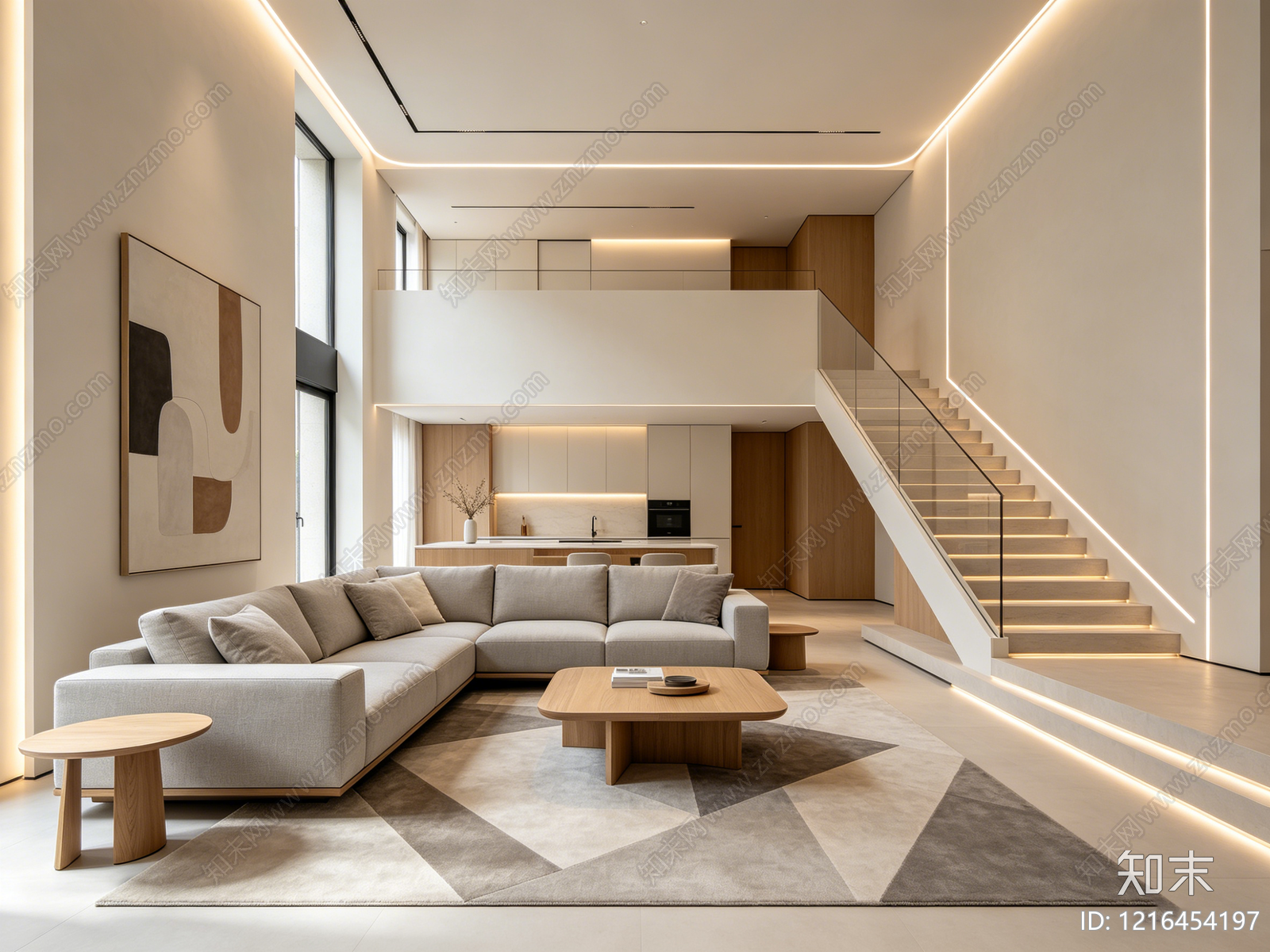 现代客厅贴图下载【ID:1216454197】