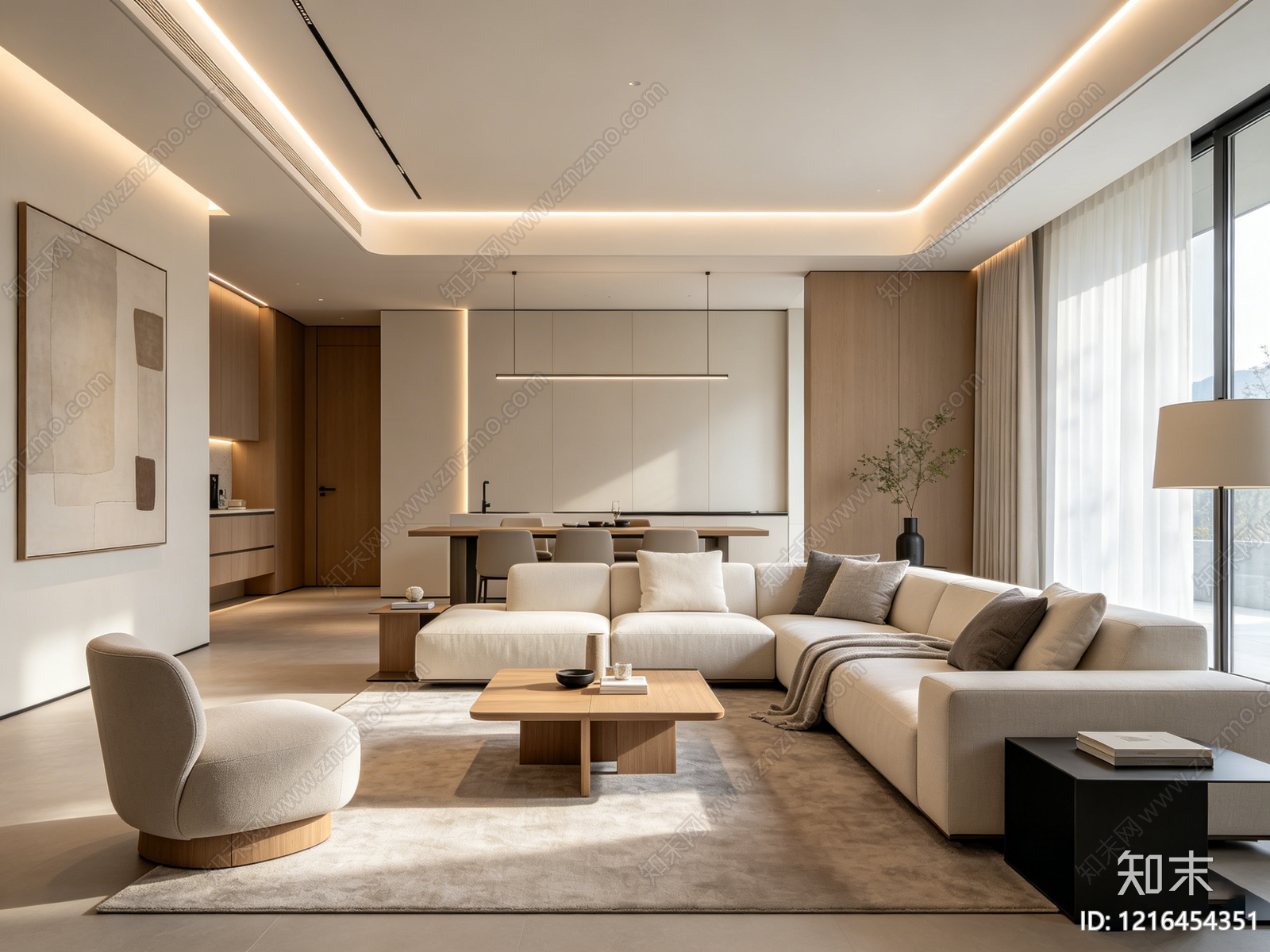 现代客厅贴图下载【ID:1216454351】