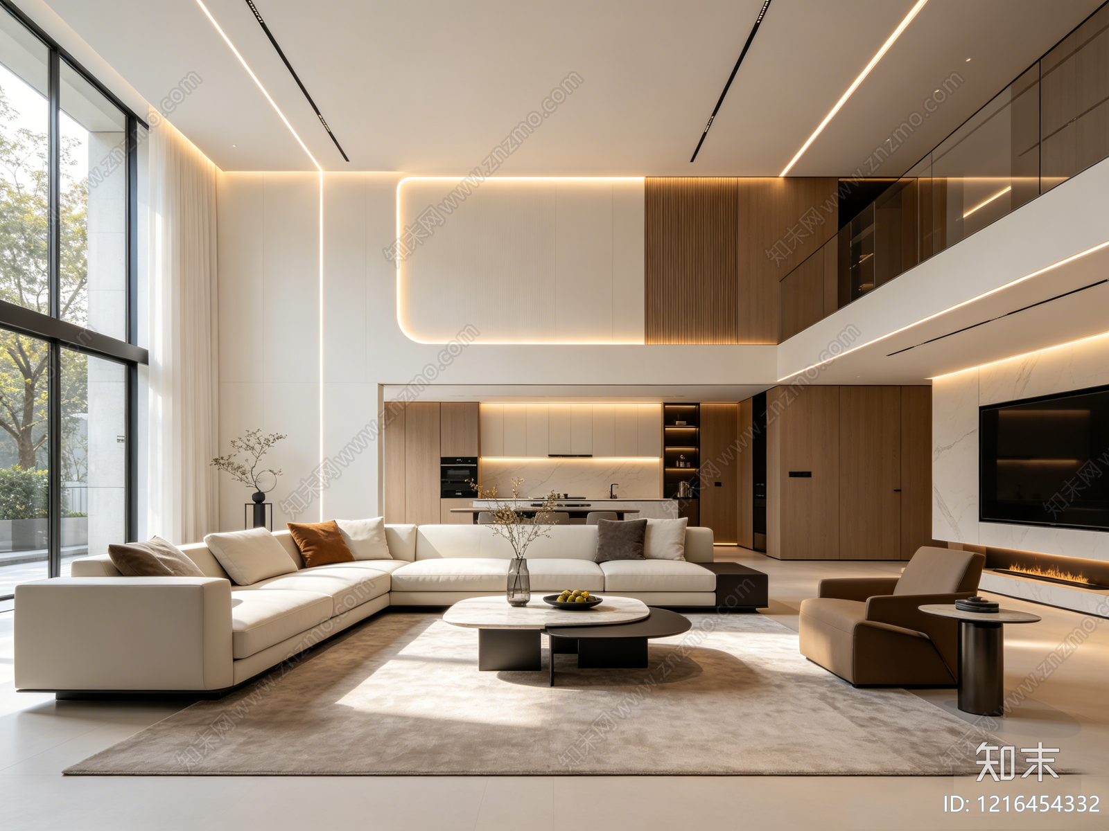 现代客厅贴图下载【ID:1216454332】