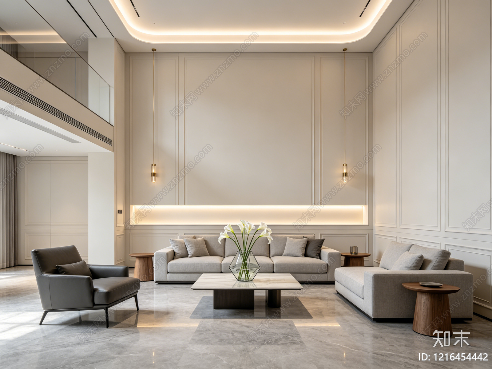 现代客厅贴图下载【ID:1216454442】