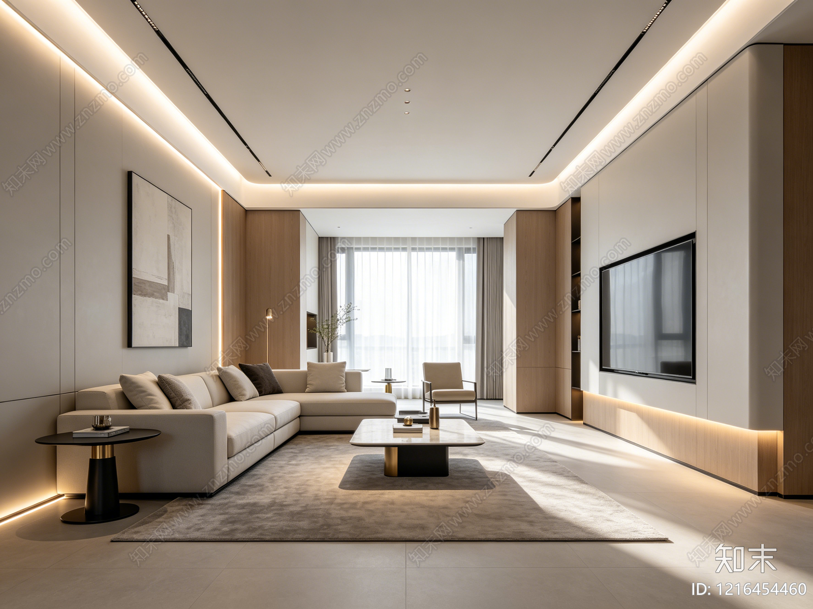 现代客厅贴图下载【ID:1216454460】