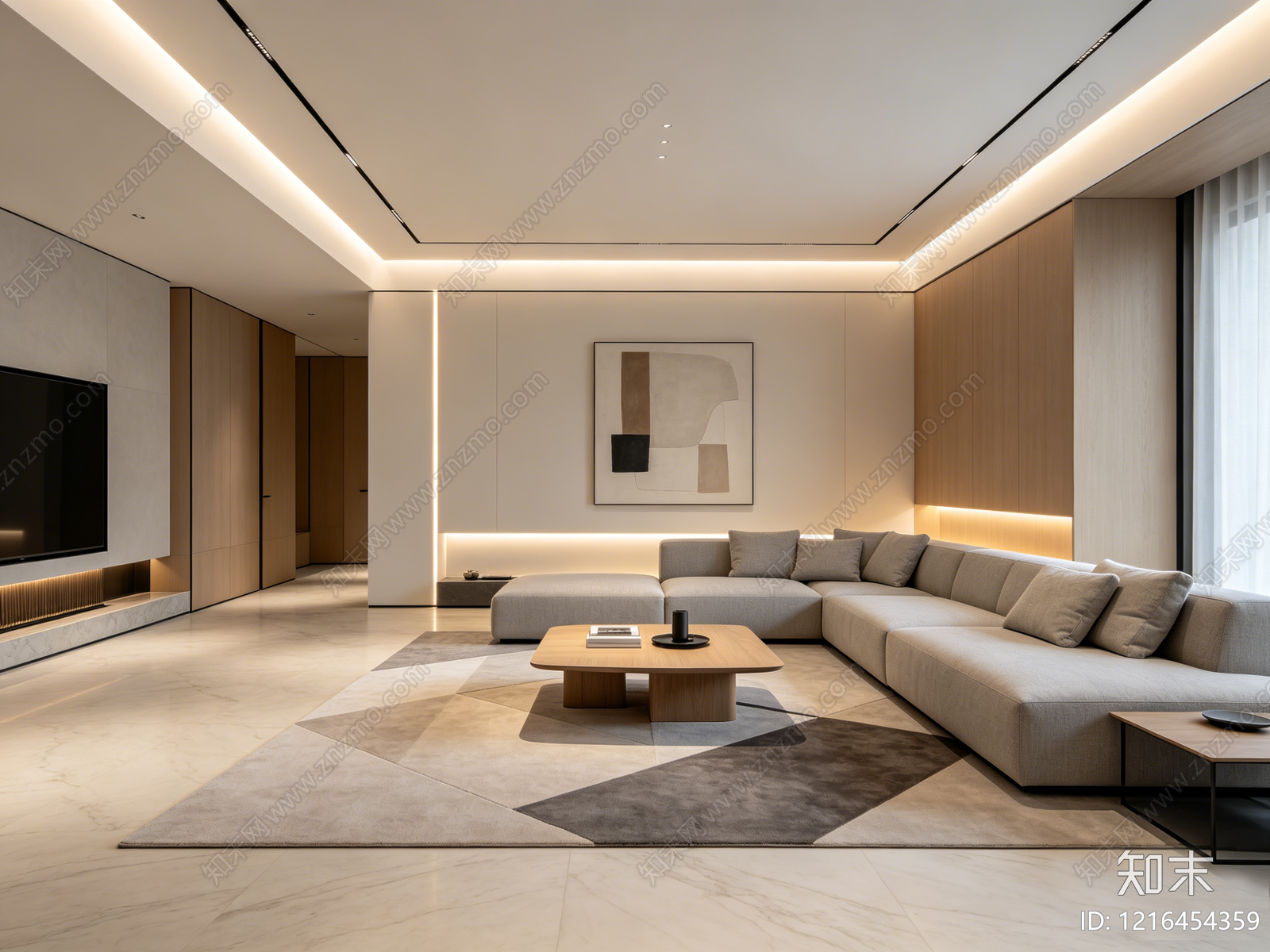 现代客厅贴图下载【ID:1216454359】