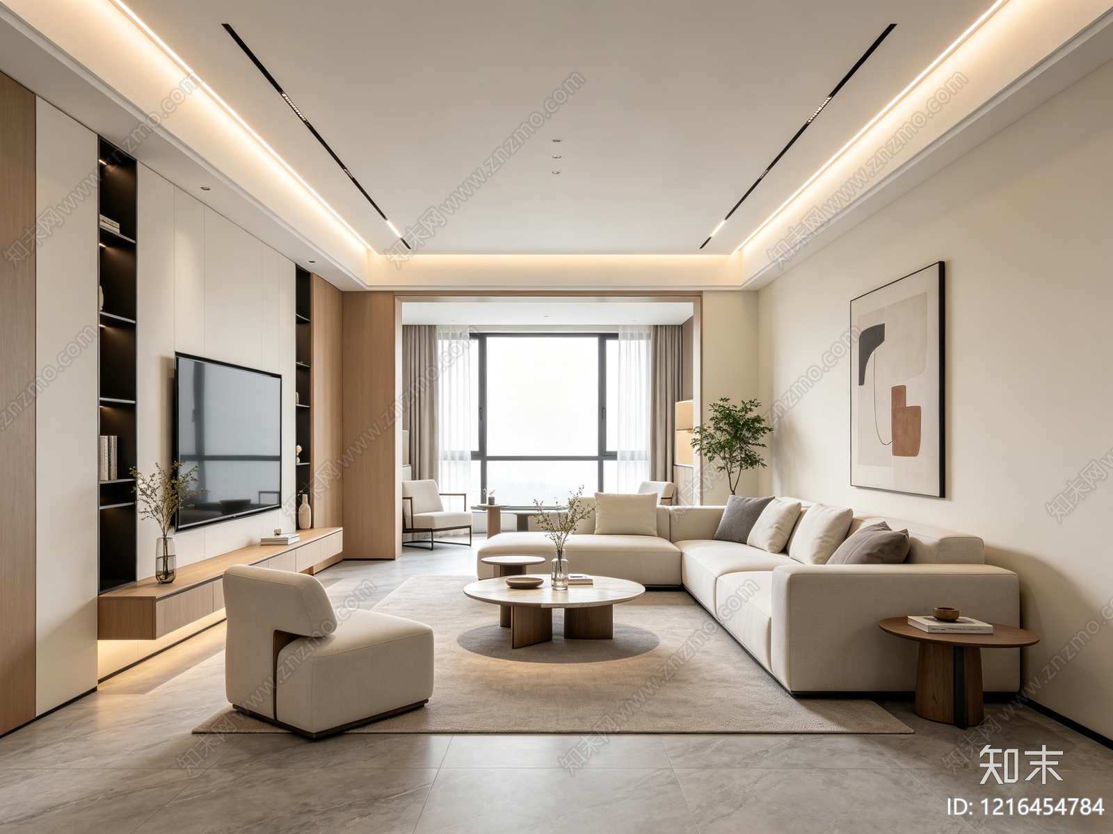 现代客厅贴图下载【ID:1216454784】