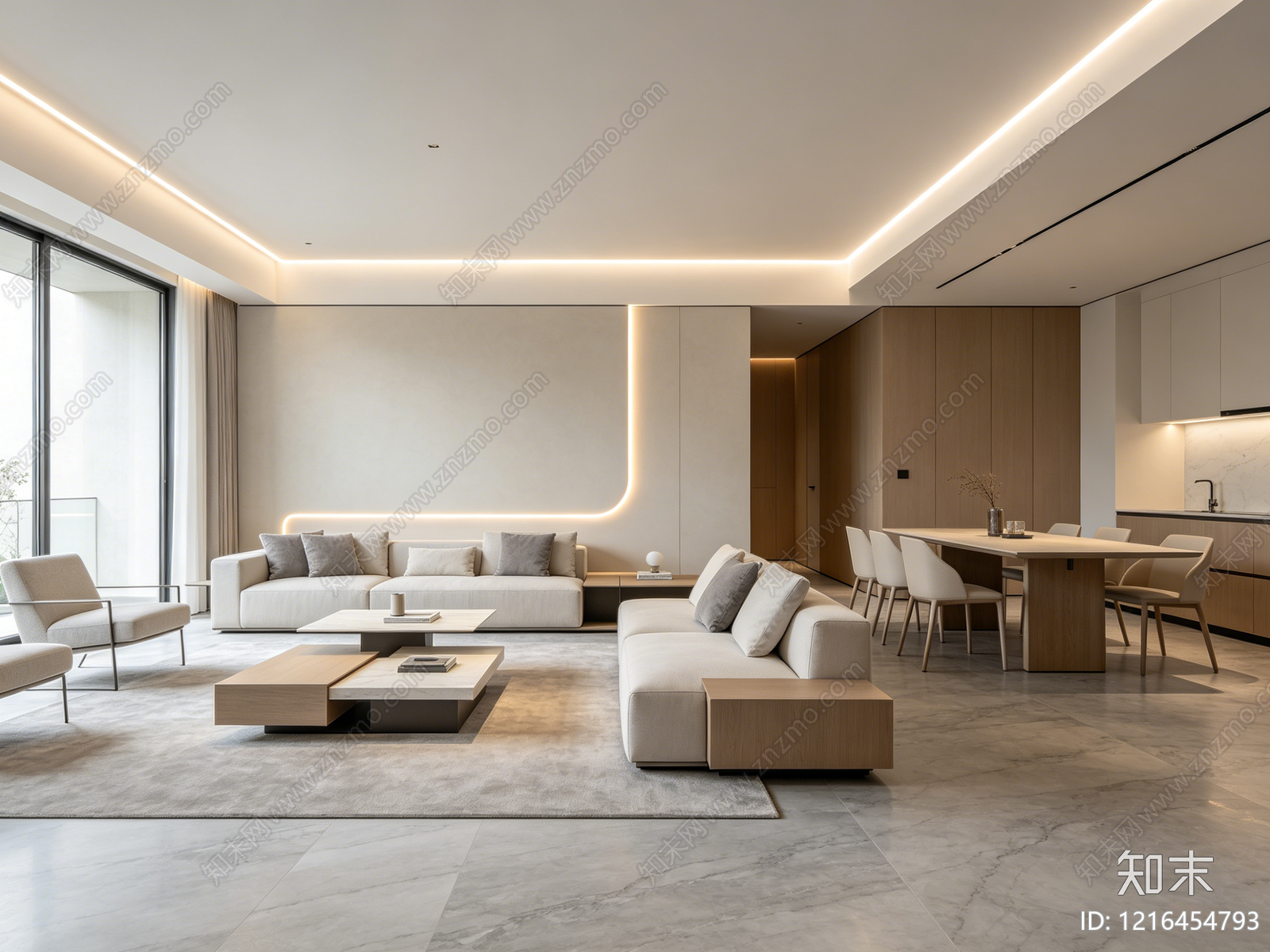 现代客厅贴图下载【ID:1216454793】