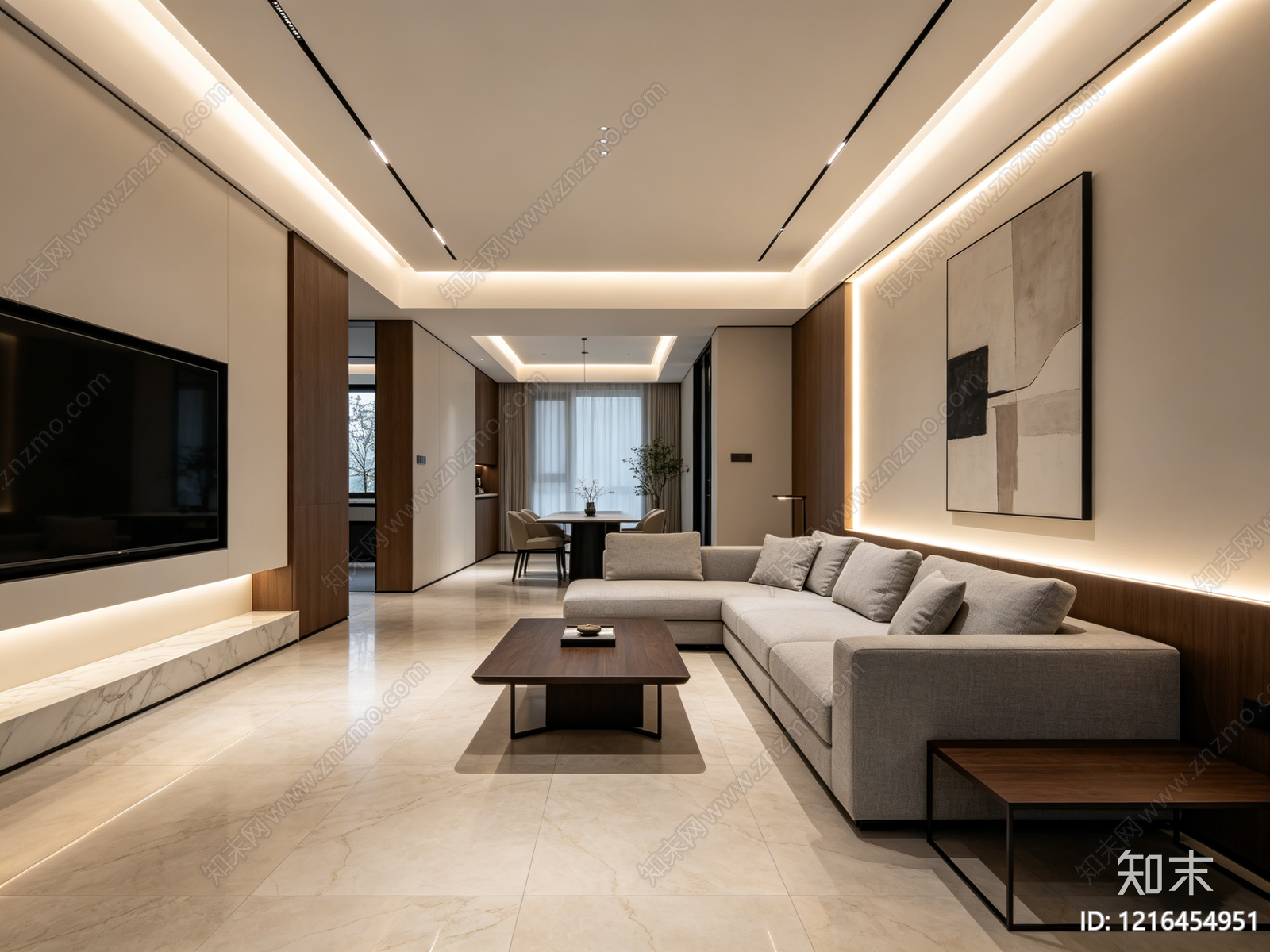 现代客厅贴图下载【ID:1216454951】