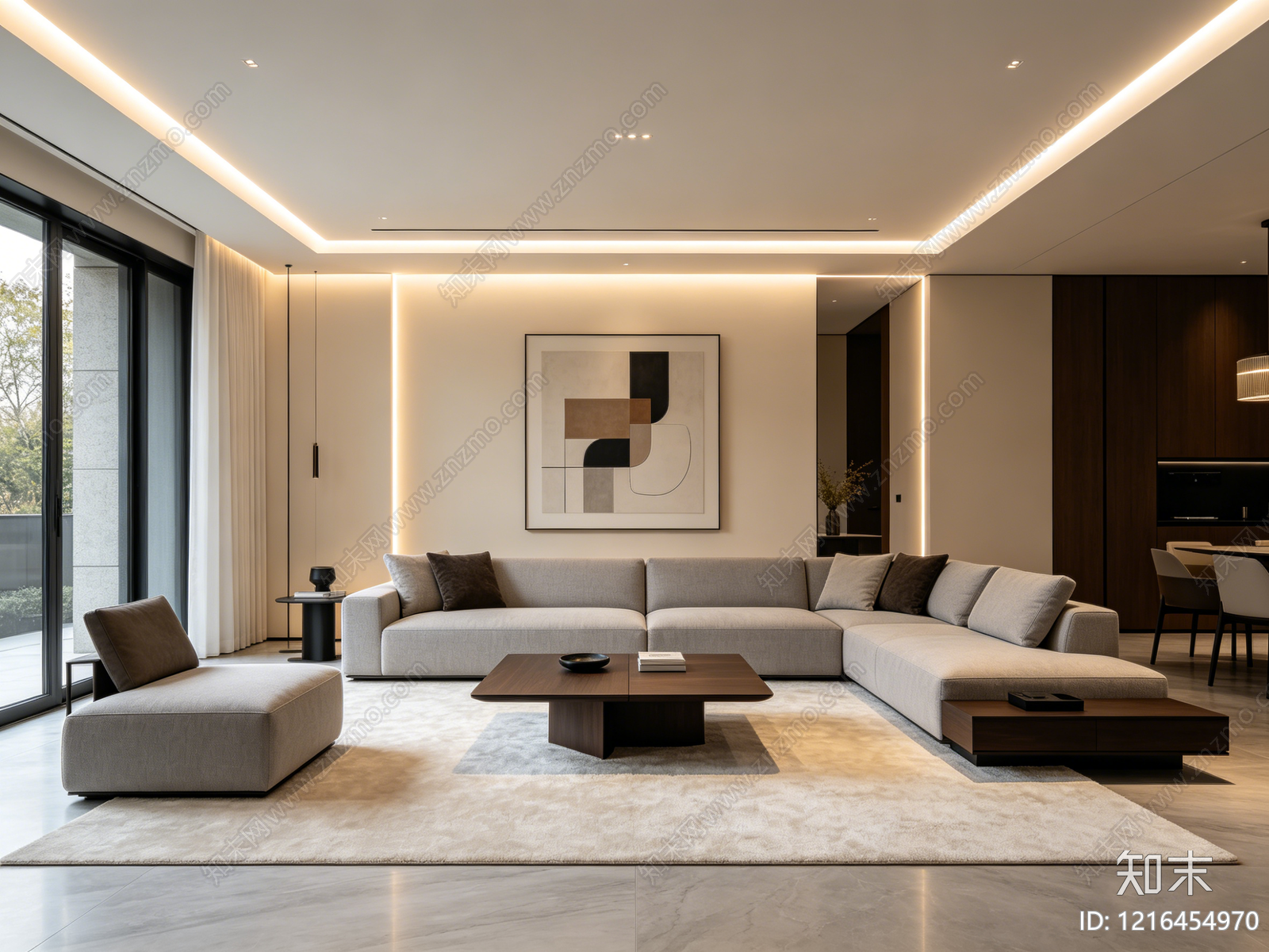 现代客厅贴图下载【ID:1216454970】