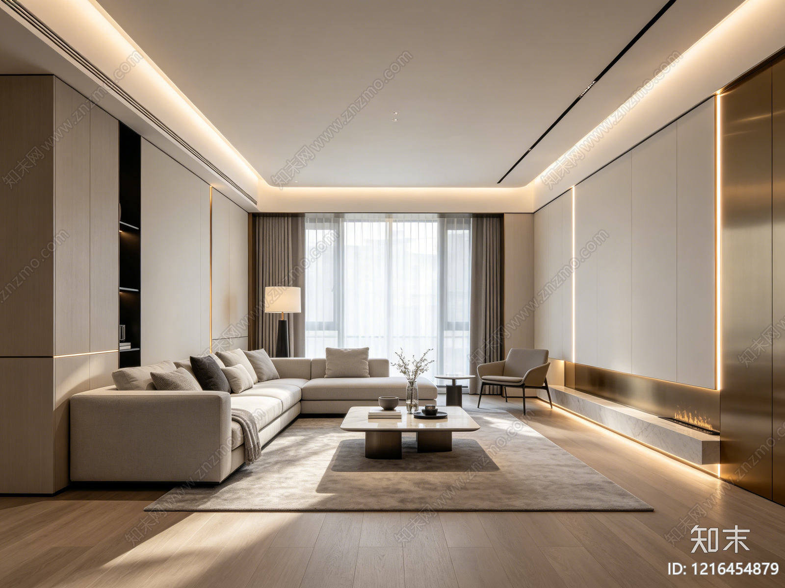 现代客厅贴图下载【ID:1216454879】