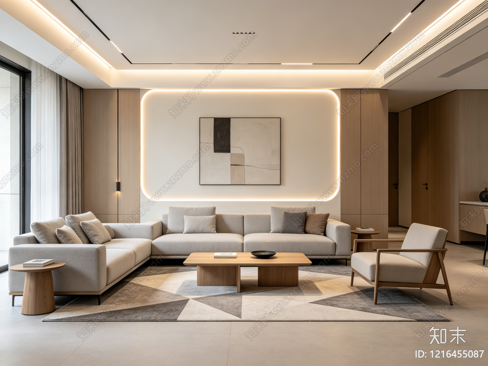 现代客厅贴图下载【ID:1216455087】