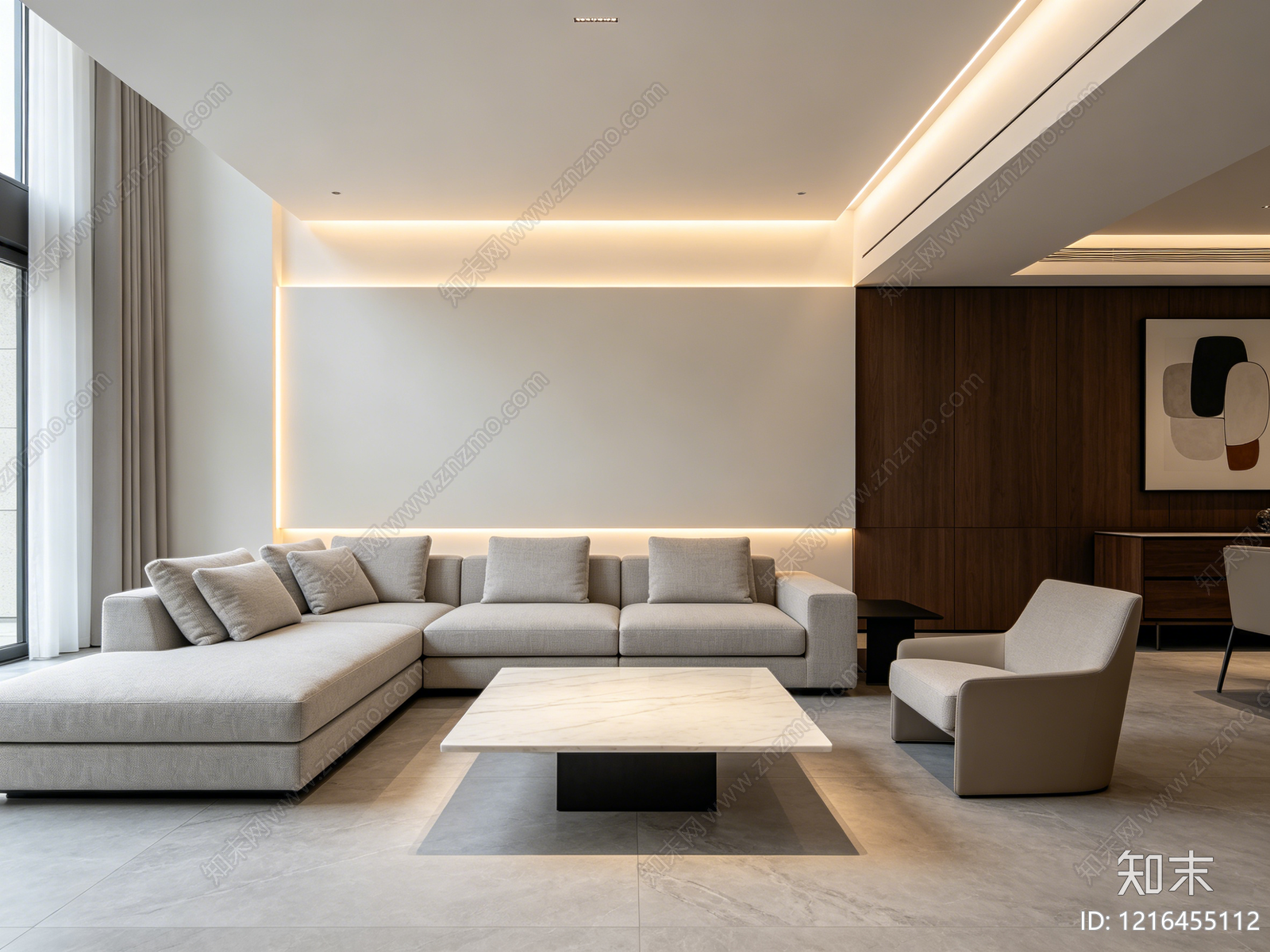 现代客厅贴图下载【ID:1216455112】