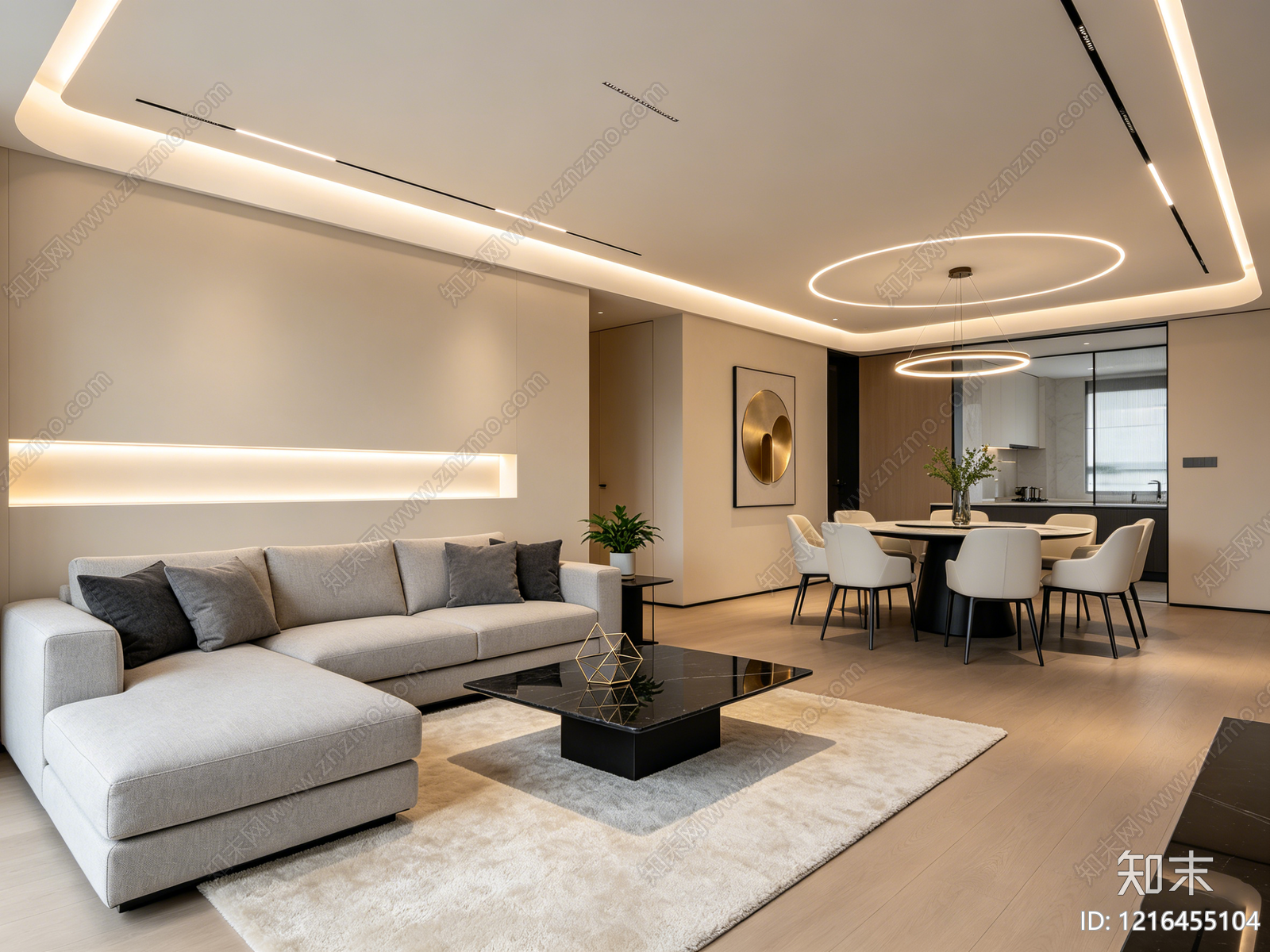 现代客厅贴图下载【ID:1216455104】