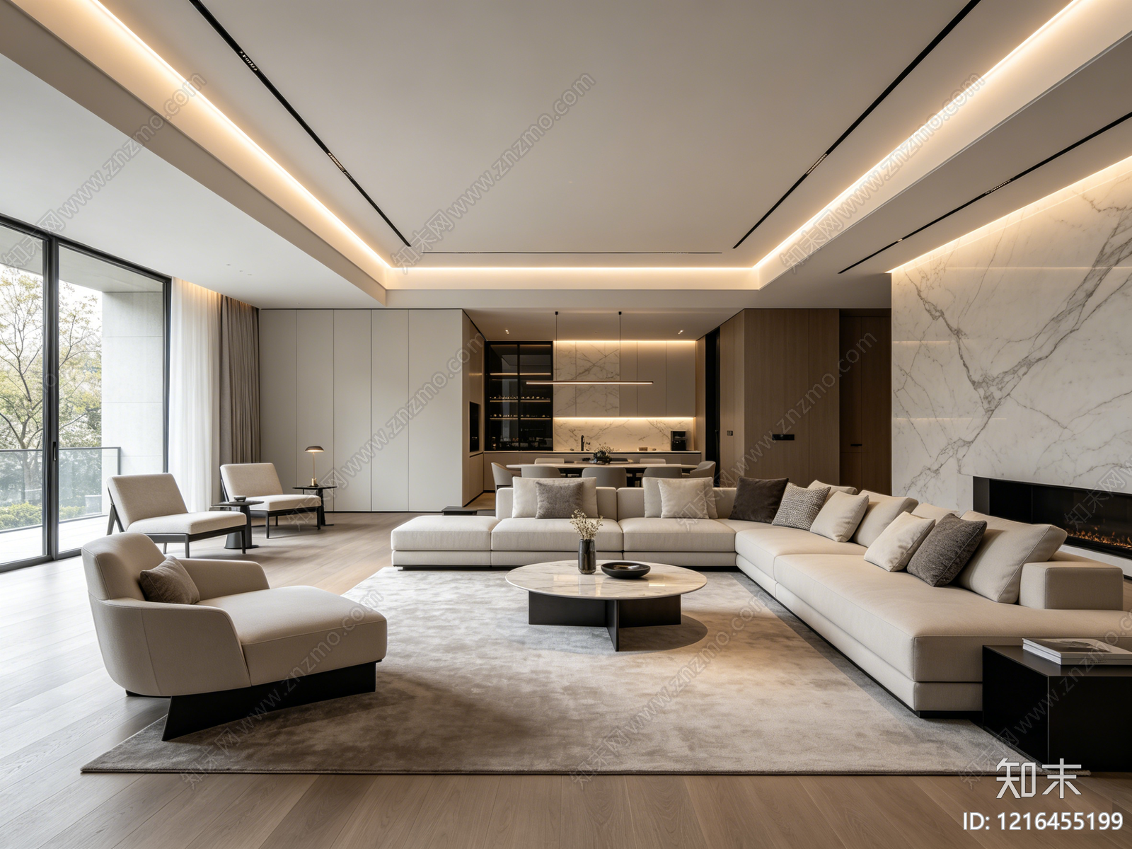 现代客厅贴图下载【ID:1216455199】