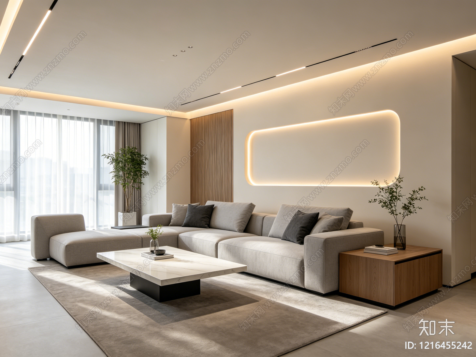 现代客厅贴图下载【ID:1216455242】