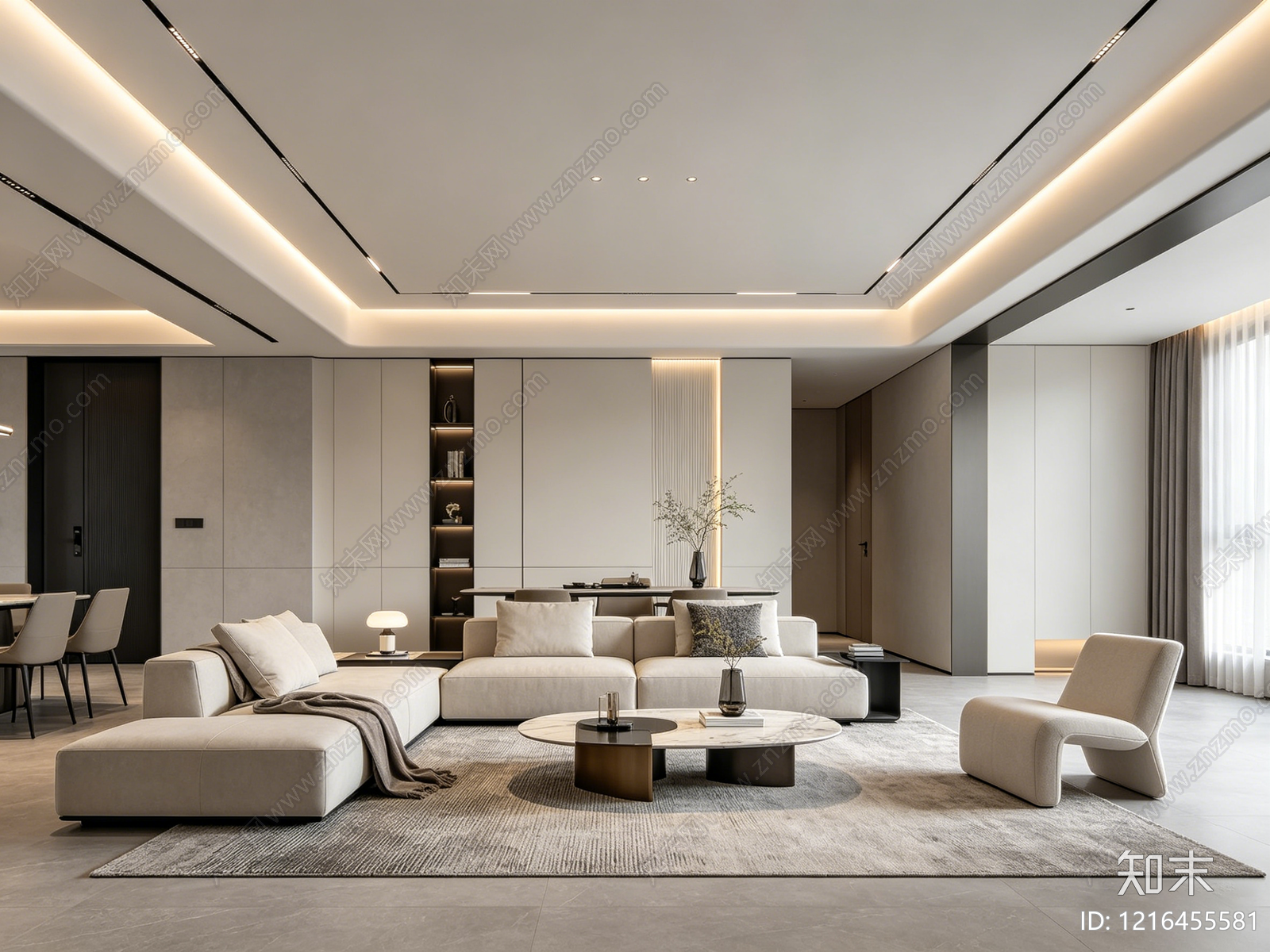 现代客厅贴图下载【ID:1216455581】