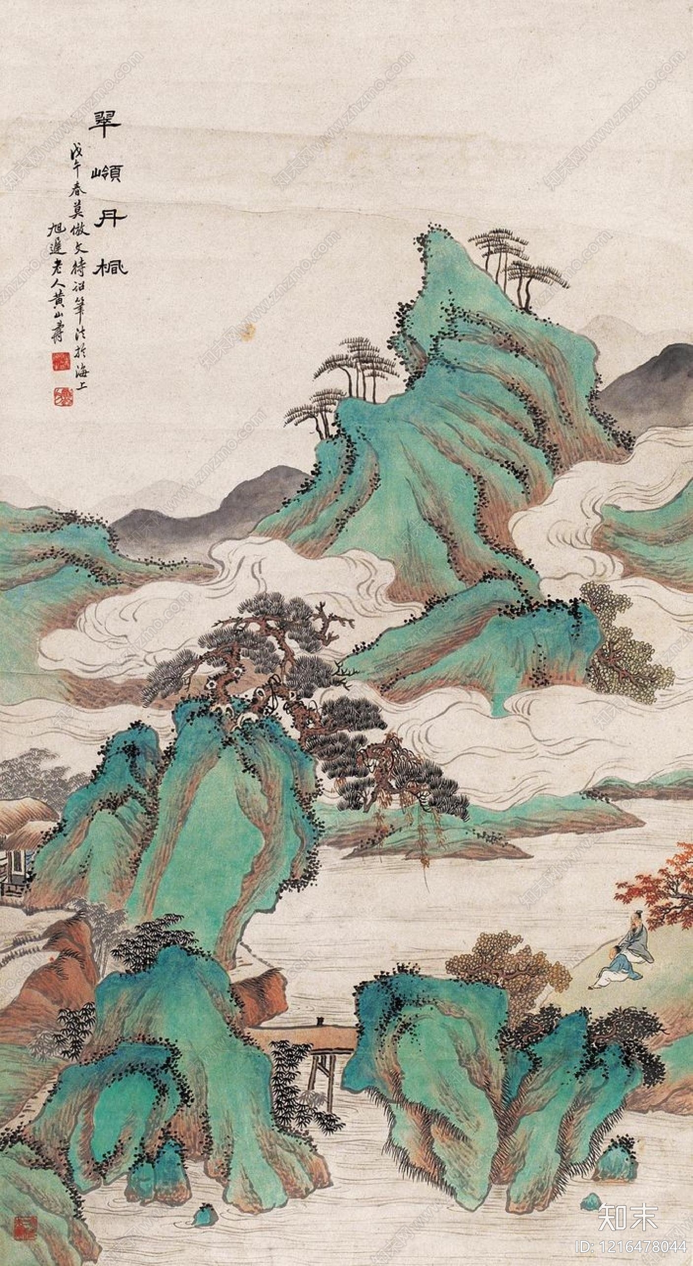中式山水贴图下载【ID:1216478044】