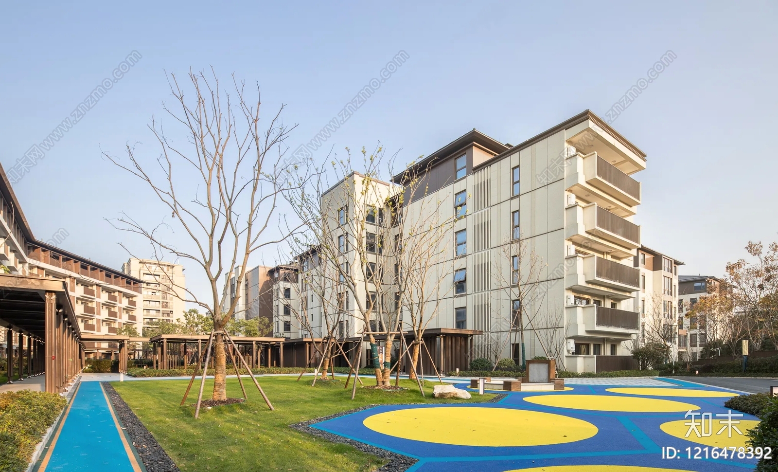 小区外景贴图下载【ID:1216478392】