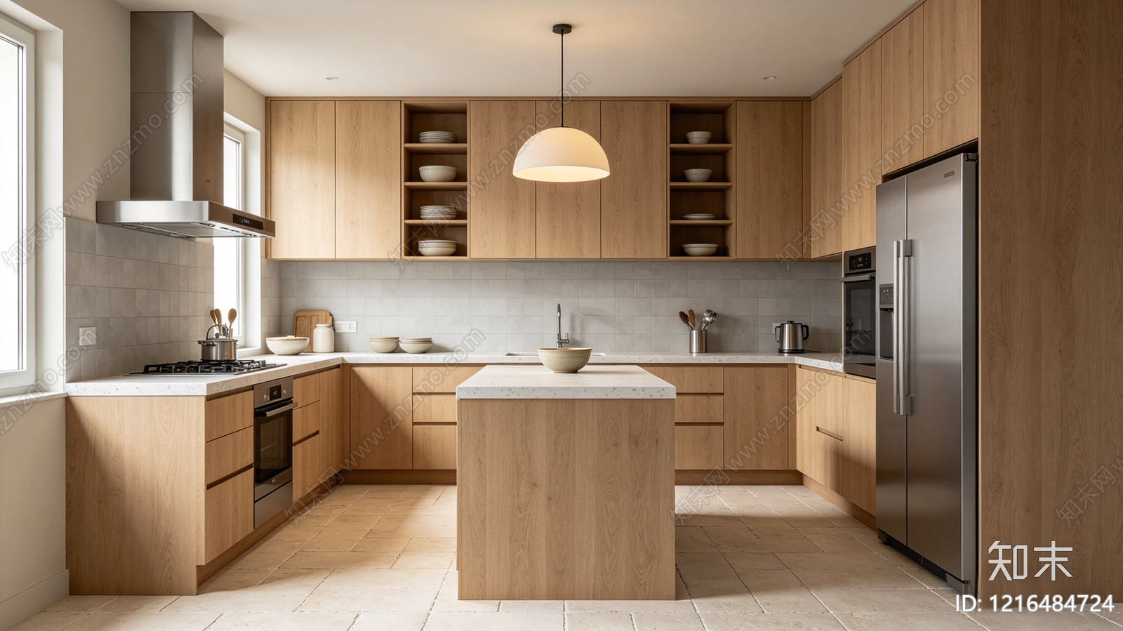 现代厨房贴图下载【ID:1216484724】