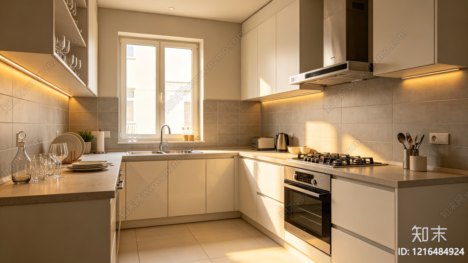 现代厨房贴图下载【ID:1216484924】