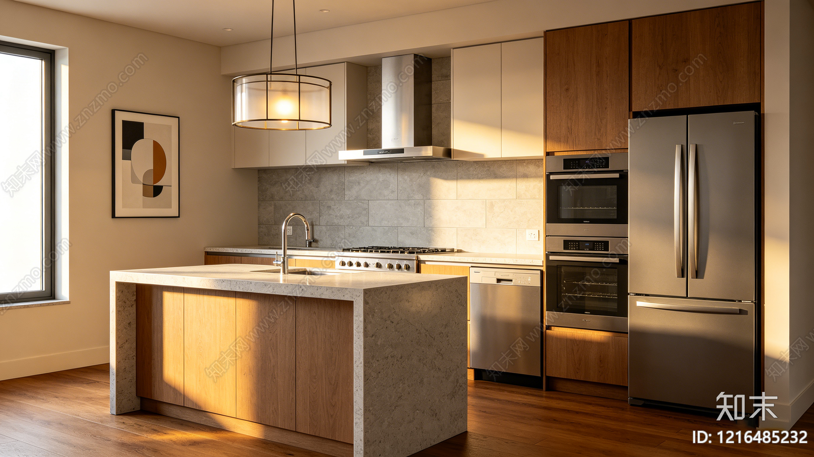 现代厨房贴图下载【ID:1216485232】