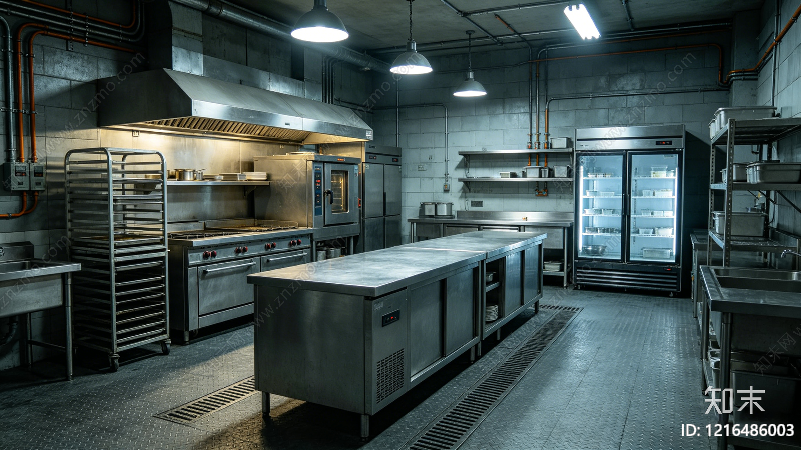 工业厨房贴图下载【ID:1216486003】