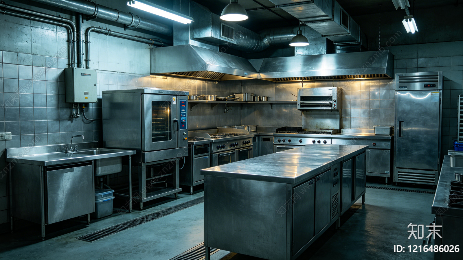 工业厨房贴图下载【ID:1216486026】