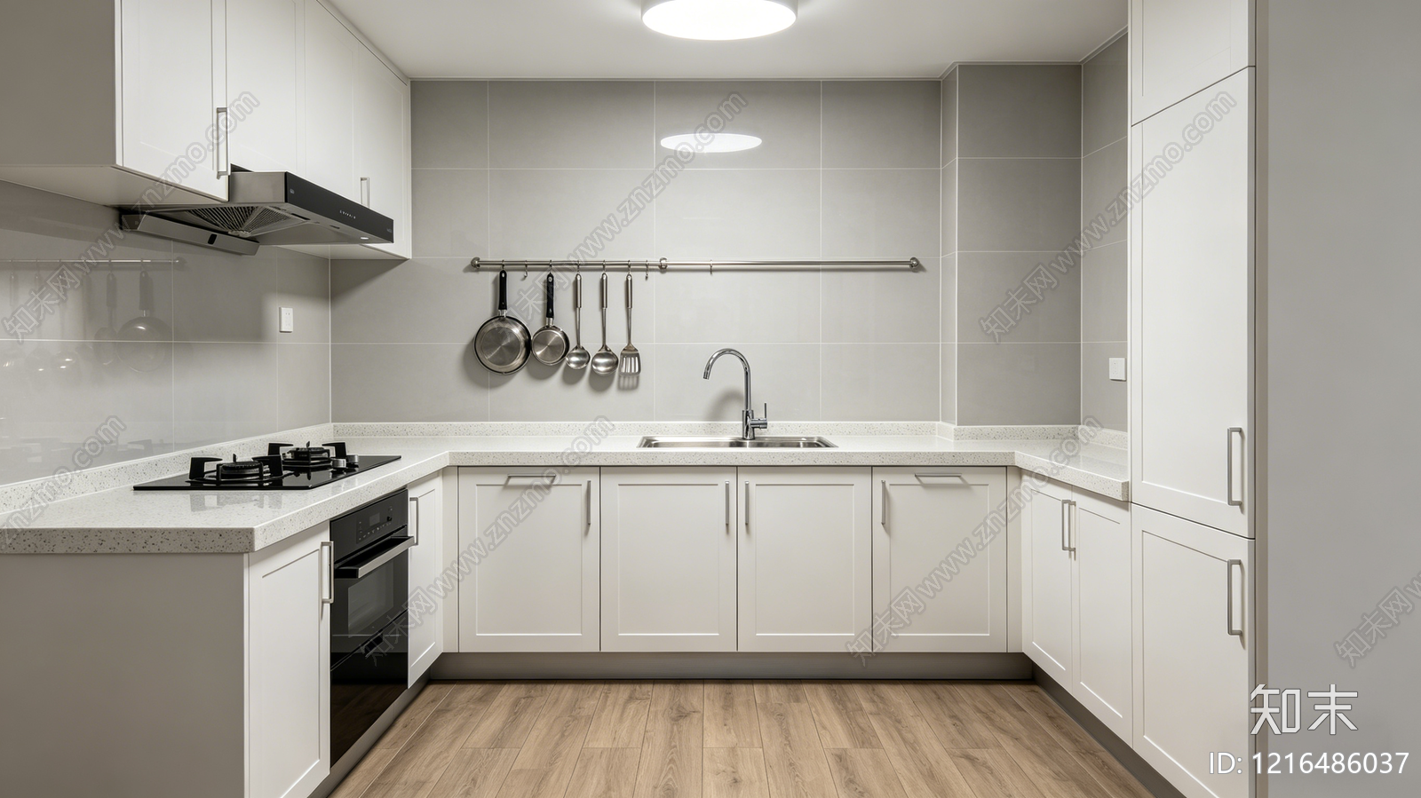 现代厨房贴图下载【ID:1216486037】