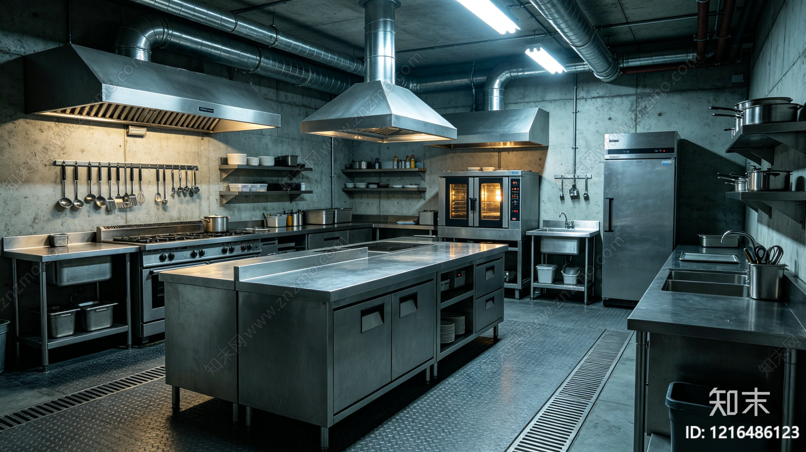 工业厨房贴图下载【ID:1216486123】